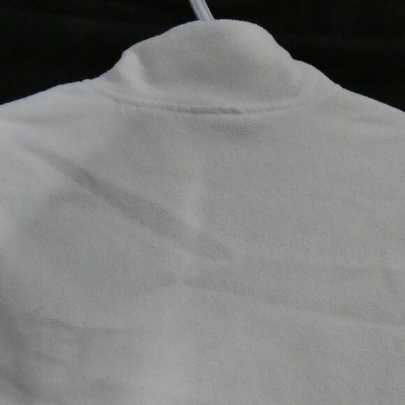 Y2K | OLD NAVY | size 14 | White Fleece Partial Zip-Up Pullover Shirt - Picture 10 of 14